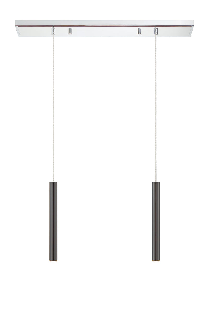 Z-Lite 917MP12-PBL-LED-2LCH LED Linear Chandelier, Chrome