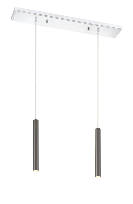 Z-Lite 917MP12-PBL-LED-2LCH LED Linear Chandelier, Chrome