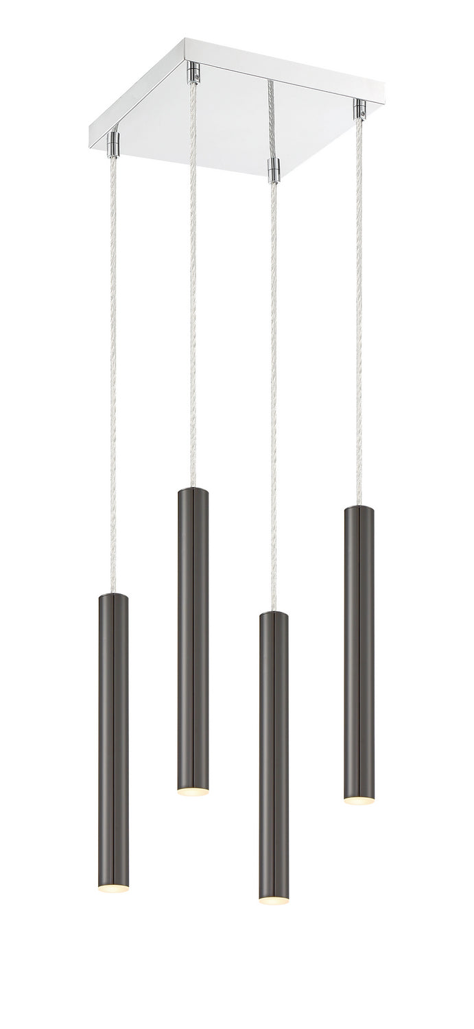 Z-Lite 917MP12-PBL-LED-4SCH LED Chandelier, Chrome