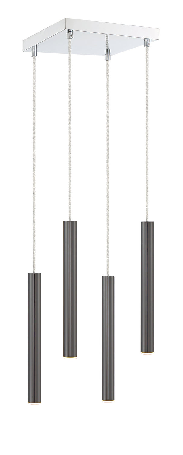 Z-Lite 917MP12-PBL-LED-4SCH LED Chandelier, Chrome