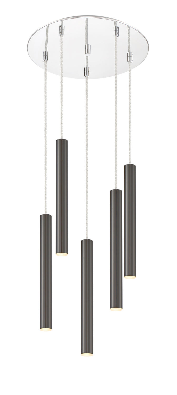 Z-Lite 917MP12-PBL-LED-5RCH LED Chandelier, Chrome