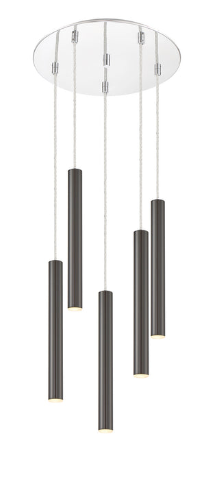 Z-Lite 917MP12-PBL-LED-5RCH LED Chandelier, Chrome