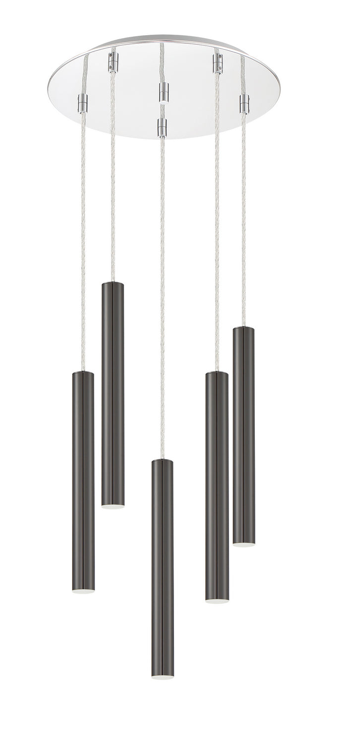 Z-Lite 917MP12-PBL-LED-5RCH LED Chandelier, Chrome