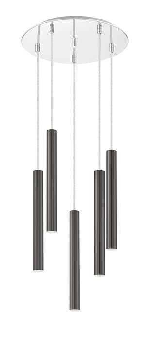 Z-Lite 917MP12-PBL-LED-5RCH LED Chandelier, Chrome
