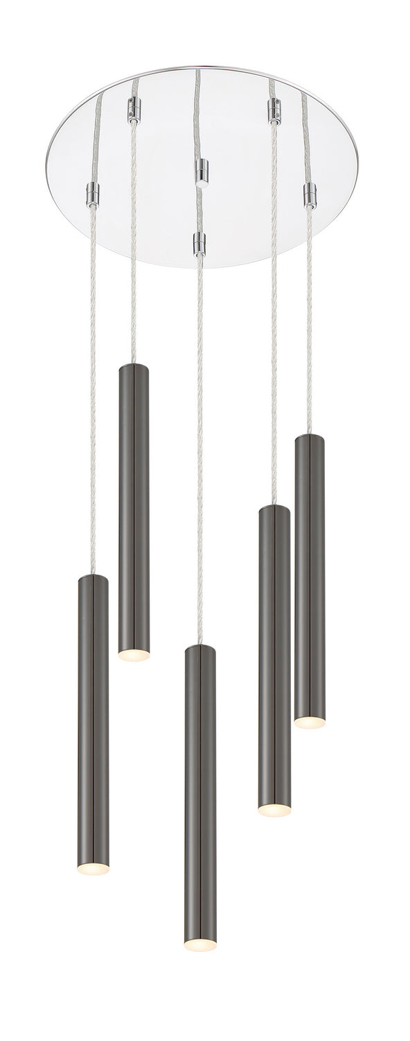 Z-Lite 917MP12-PBL-LED-5RCH LED Chandelier, Chrome