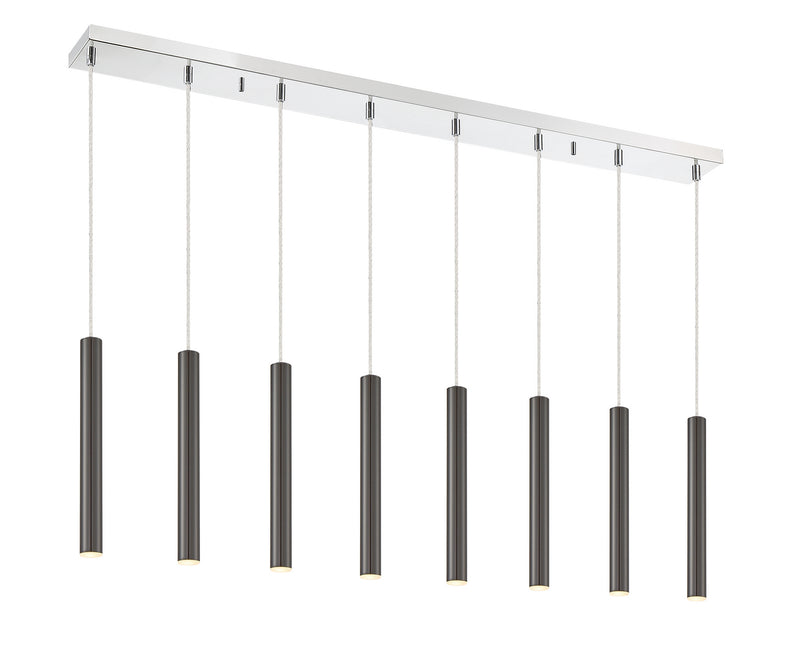 Z-Lite 917MP12-PBL-LED-8LCH LED Linear Chandelier, Chrome