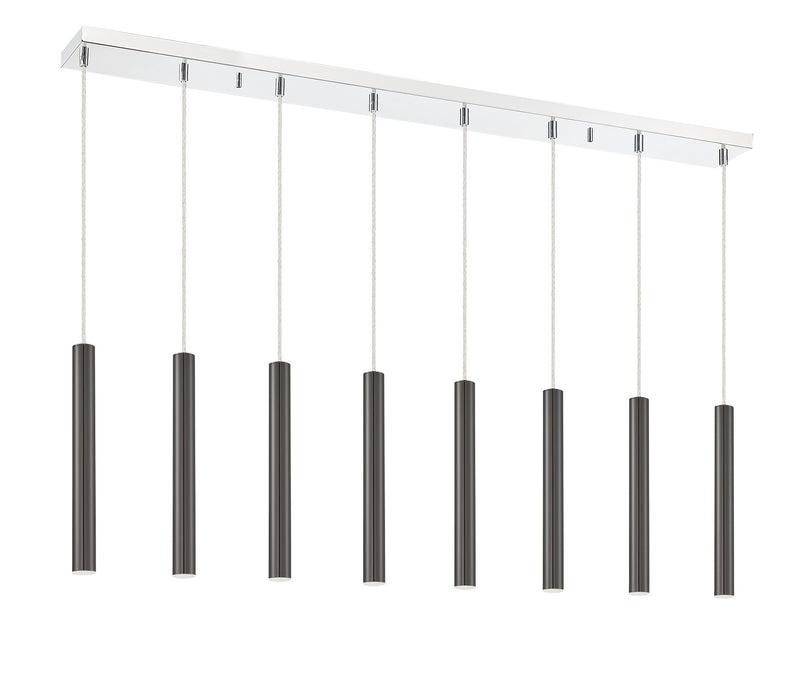 Z-Lite 917MP12-PBL-LED-8LCH LED Linear Chandelier, Chrome