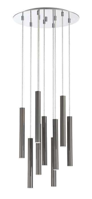 Z-Lite 917MP12-PBL-LED-9RCH LED Chandelier, Chrome