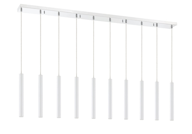 Z-Lite 917MP12-WH-LED-10LCH LED Linear Chandelier, Chrome