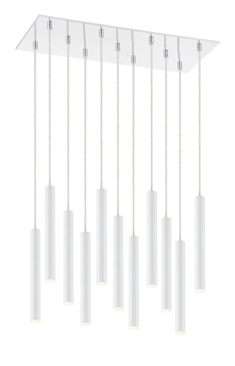Z-Lite 917MP12-WH-LED-11LCH LED Chandelier, Chrome