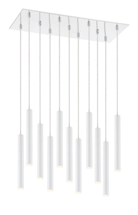 Z-Lite 917MP12-WH-LED-11LCH LED Chandelier, Chrome