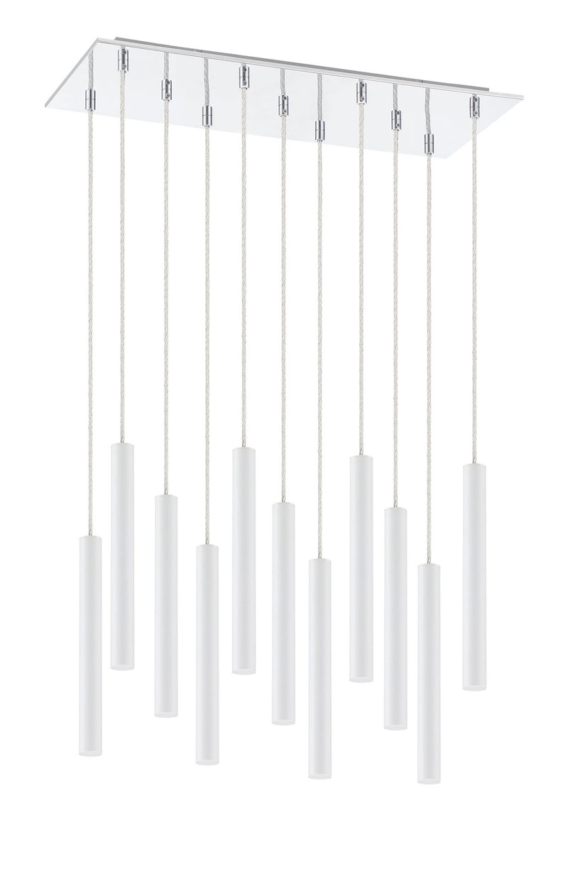Z-Lite 917MP12-WH-LED-11LCH LED Chandelier, Chrome