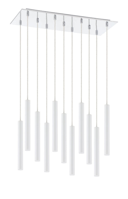 Z-Lite 917MP12-WH-LED-11LCH LED Chandelier, Chrome