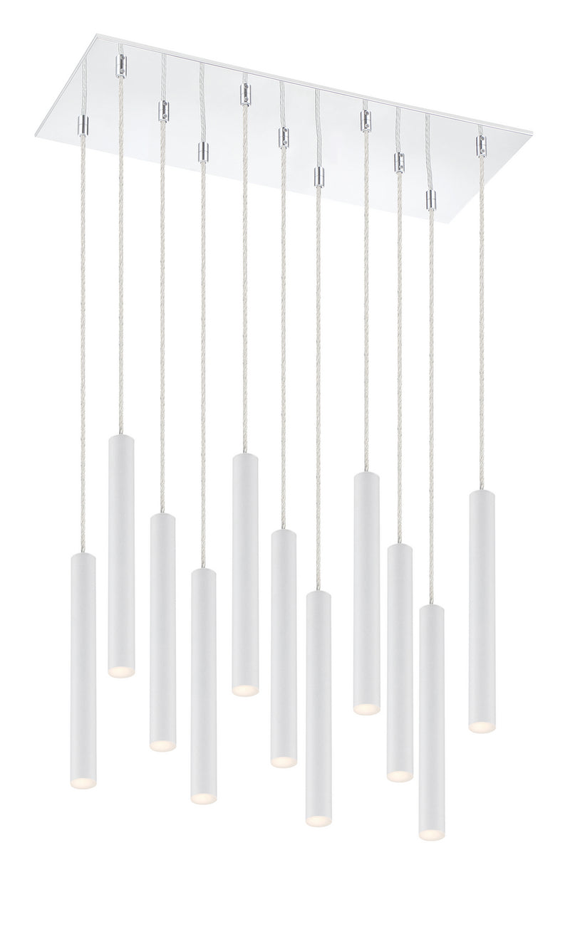 Z-Lite 917MP12-WH-LED-11LCH LED Chandelier, Chrome