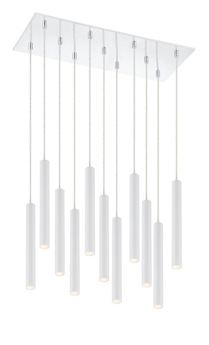 Z-Lite 917MP12-WH-LED-11LCH LED Chandelier, Chrome