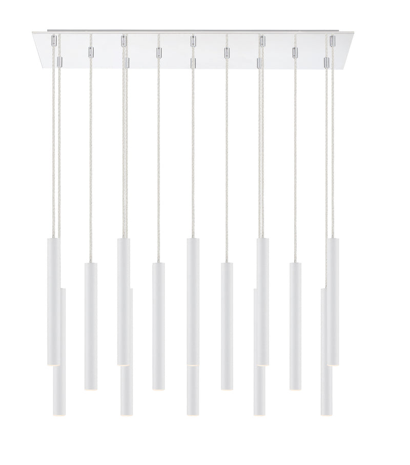 Z-Lite 917MP12-WH-LED-14LCH LED Chandelier, Chrome
