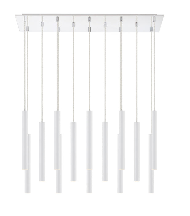 Z-Lite 917MP12-WH-LED-14LCH LED Chandelier, Chrome