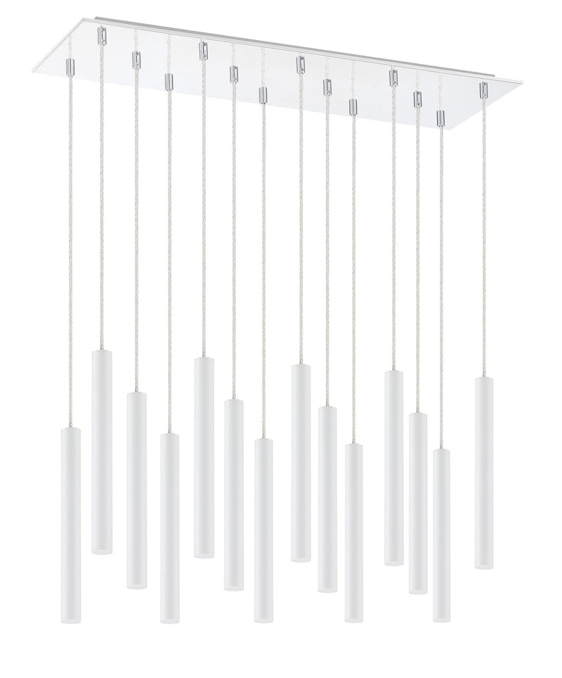 Z-Lite 917MP12-WH-LED-14LCH LED Chandelier, Chrome