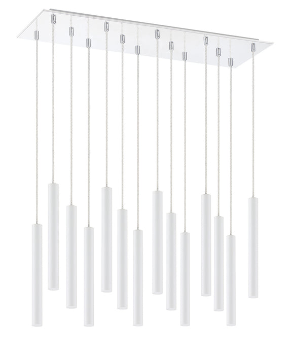 Z-Lite 917MP12-WH-LED-14LCH LED Chandelier, Chrome
