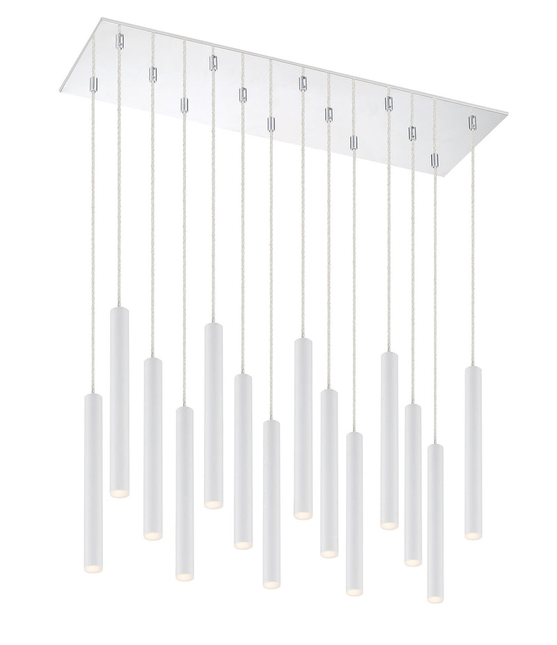 Z-Lite 917MP12-WH-LED-14LCH LED Chandelier, Chrome