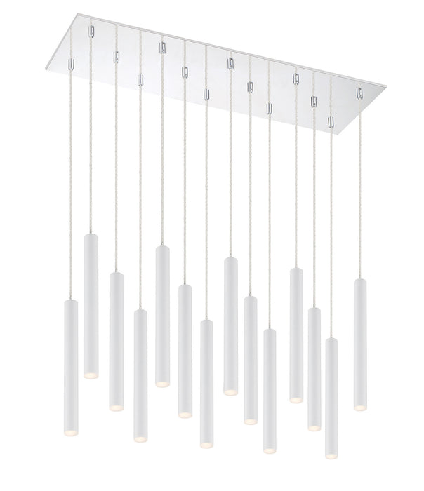 Z-Lite 917MP12-WH-LED-14LCH LED Chandelier, Chrome
