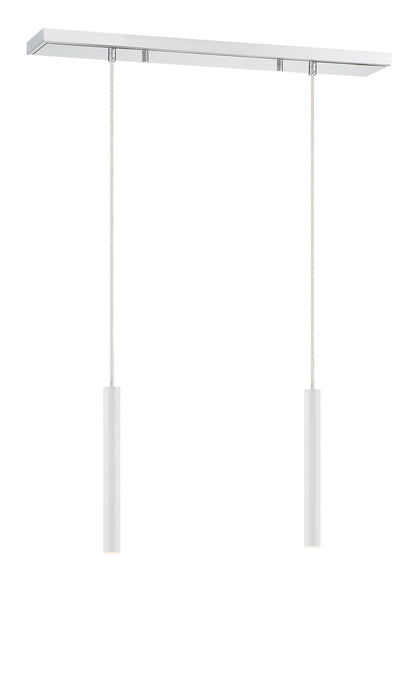 Z-Lite 917MP12-WH-LED-2LCH LED Linear Chandelier, Chrome