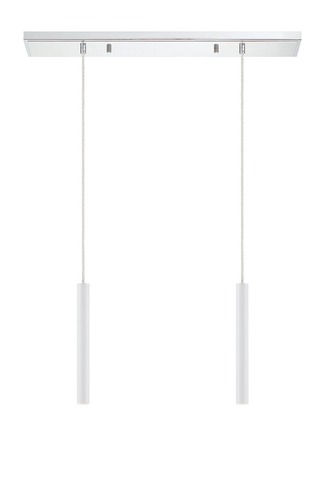 Z-Lite 917MP12-WH-LED-2LCH LED Linear Chandelier, Chrome
