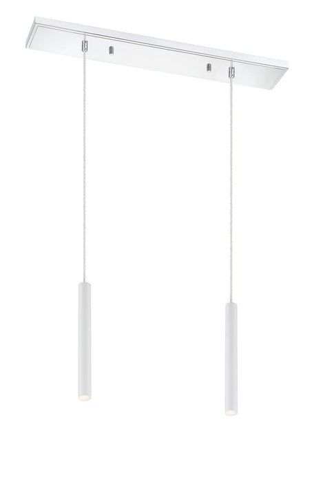 Z-Lite 917MP12-WH-LED-2LCH LED Linear Chandelier, Chrome