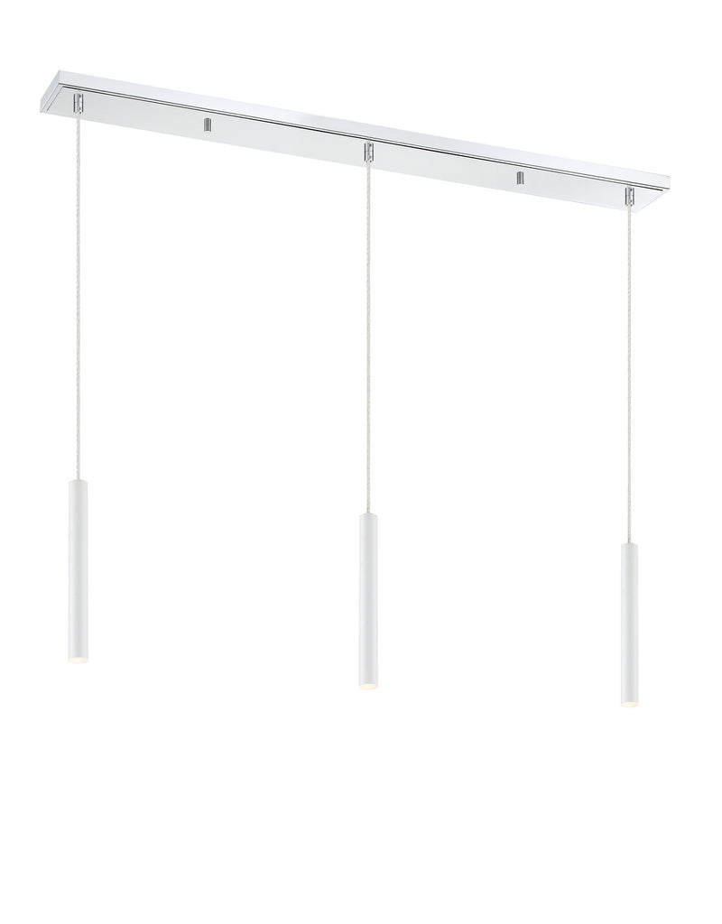 Z-Lite 917MP12-WH-LED-3LCH LED Linear Chandelier, Chrome
