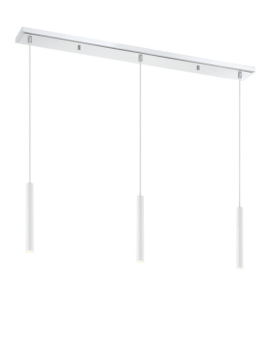 Z-Lite 917MP12-WH-LED-3LCH LED Linear Chandelier, Chrome