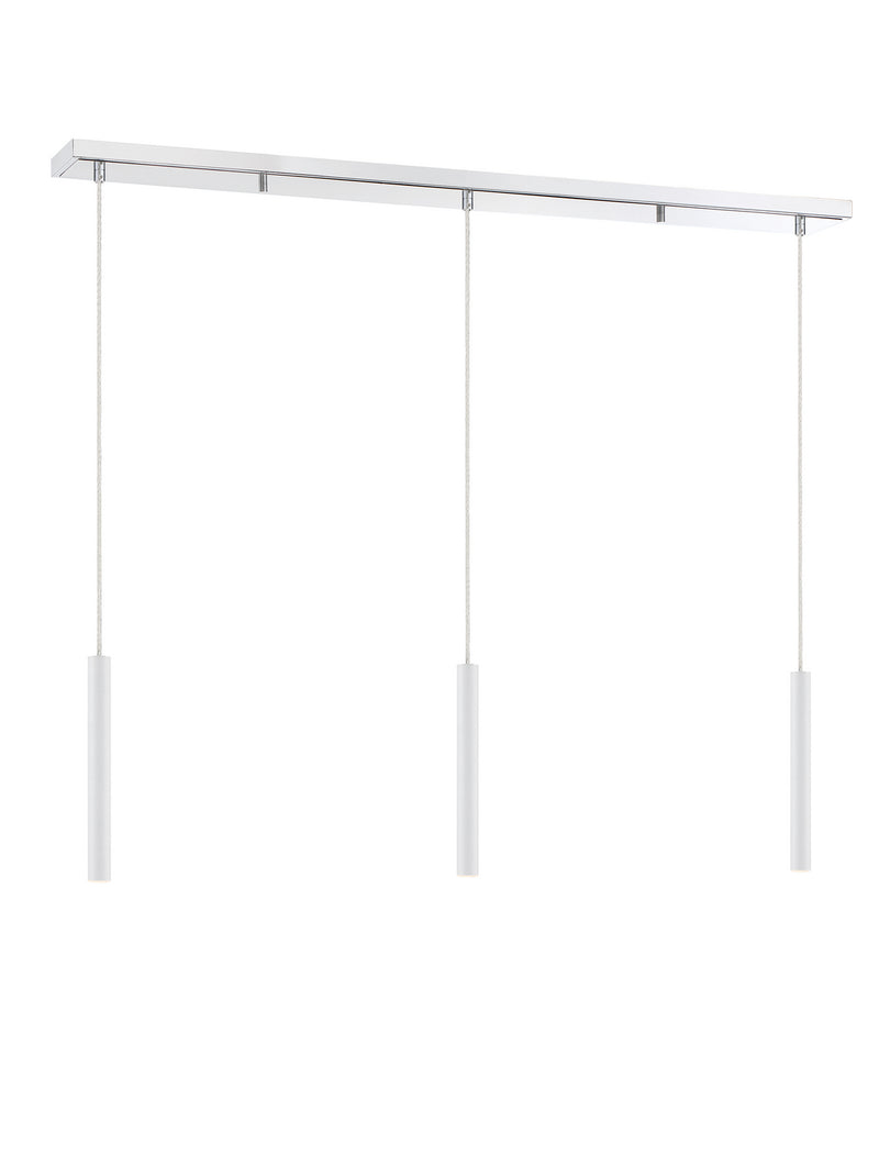 Z-Lite 917MP12-WH-LED-3LCH LED Linear Chandelier, Chrome