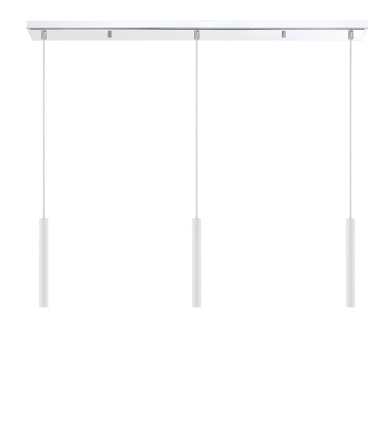 Z-Lite 917MP12-WH-LED-3LCH LED Linear Chandelier, Chrome