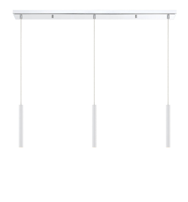 Z-Lite 917MP12-WH-LED-3LCH LED Linear Chandelier, Chrome