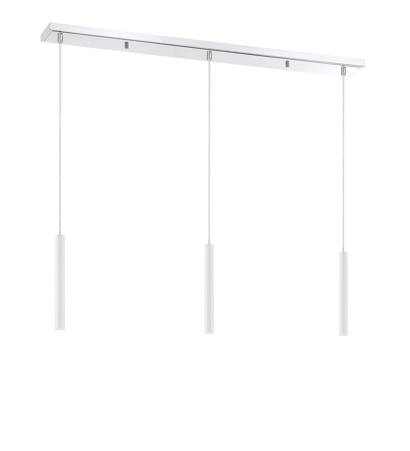 Z-Lite 917MP12-WH-LED-3LCH LED Linear Chandelier, Chrome