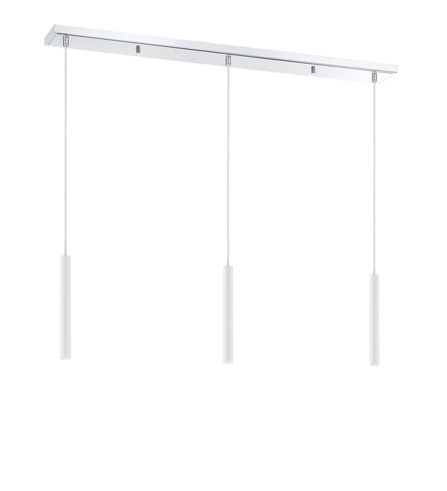 Z-Lite 917MP12-WH-LED-3LCH LED Linear Chandelier, Chrome