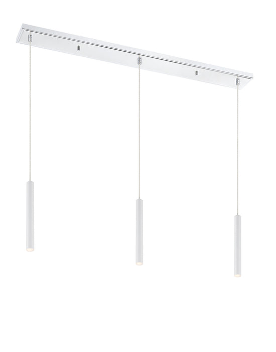 Z-Lite 917MP12-WH-LED-3LCH LED Linear Chandelier, Chrome