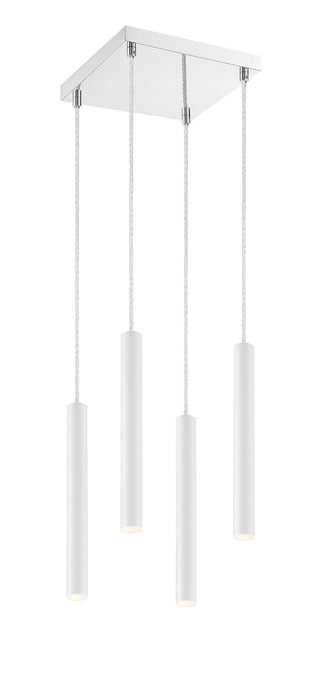 Z-Lite 917MP12-WH-LED-4SCH LED Chandelier, Chrome