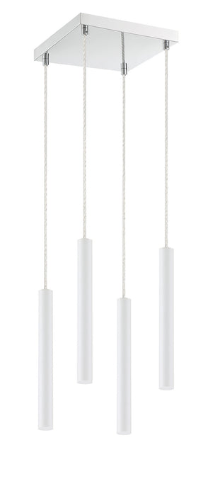 Z-Lite 917MP12-WH-LED-4SCH LED Chandelier, Chrome