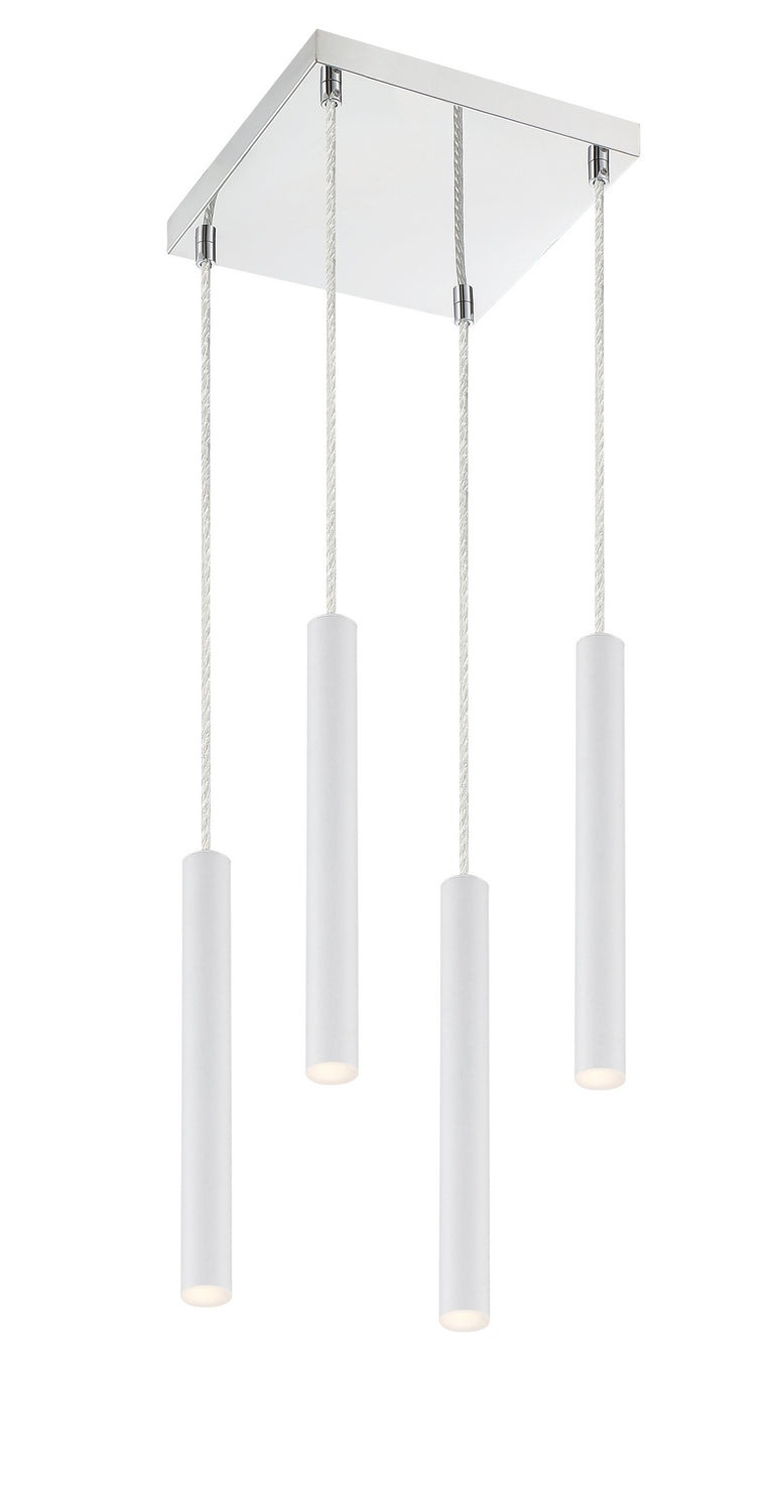 Z-Lite 917MP12-WH-LED-4SCH LED Chandelier, Chrome
