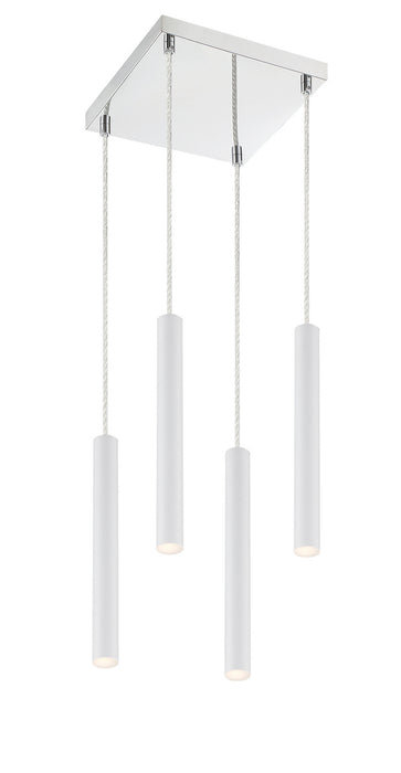 Z-Lite 917MP12-WH-LED-4SCH LED Chandelier, Chrome