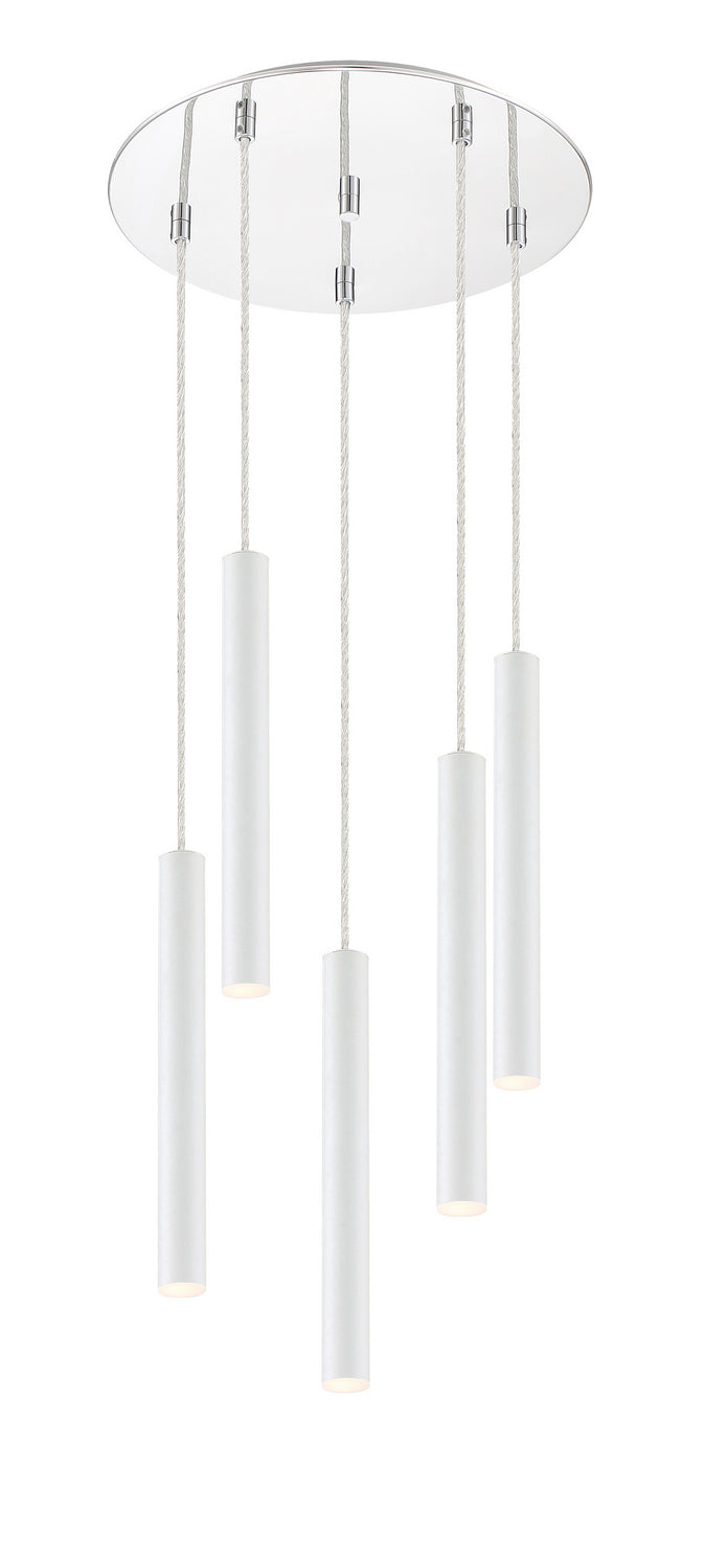 Z-Lite 917MP12-WH-LED-5RCH LED Chandelier, Chrome