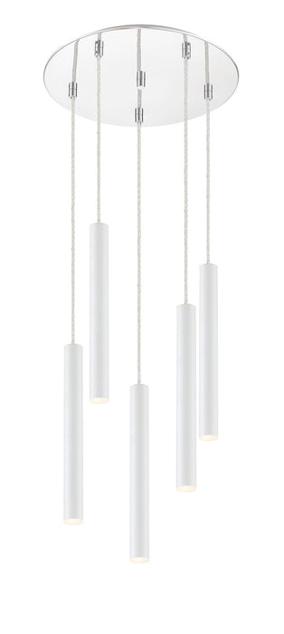 Z-Lite 917MP12-WH-LED-5RCH LED Chandelier, Chrome