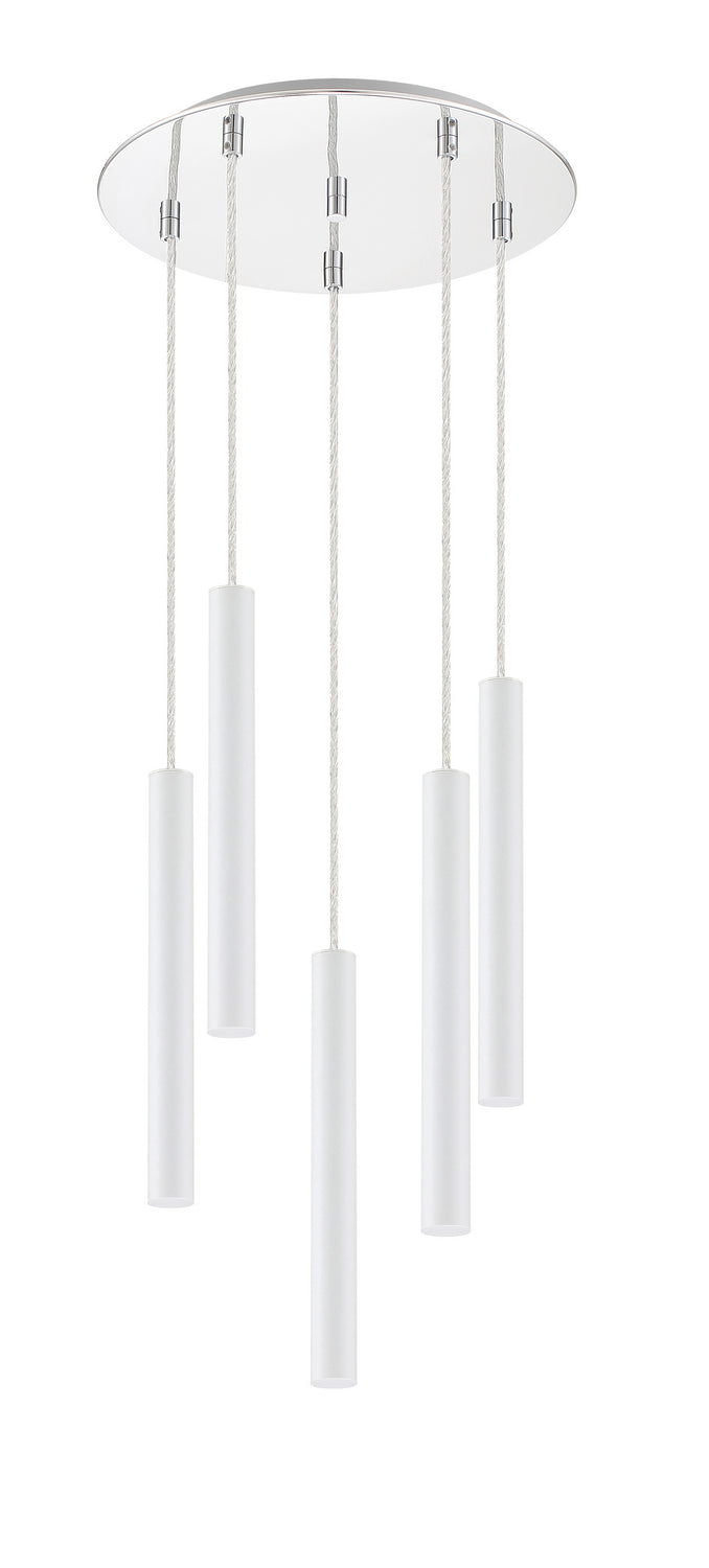 Z-Lite 917MP12-WH-LED-5RCH LED Chandelier, Chrome