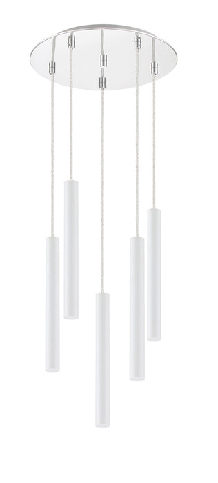 Z-Lite 917MP12-WH-LED-5RCH LED Chandelier, Chrome