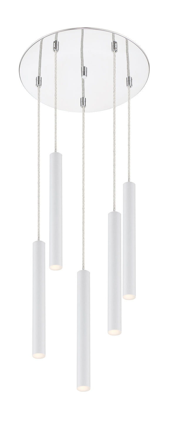 Z-Lite 917MP12-WH-LED-5RCH LED Chandelier, Chrome