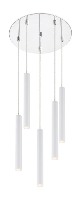 Z-Lite 917MP12-WH-LED-5RCH LED Chandelier, Chrome