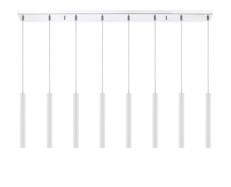 Z-Lite 917MP12-WH-LED-8LCH LED Linear Chandelier, Chrome