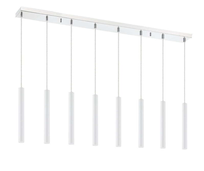 Z-Lite 917MP12-WH-LED-8LCH LED Linear Chandelier, Chrome