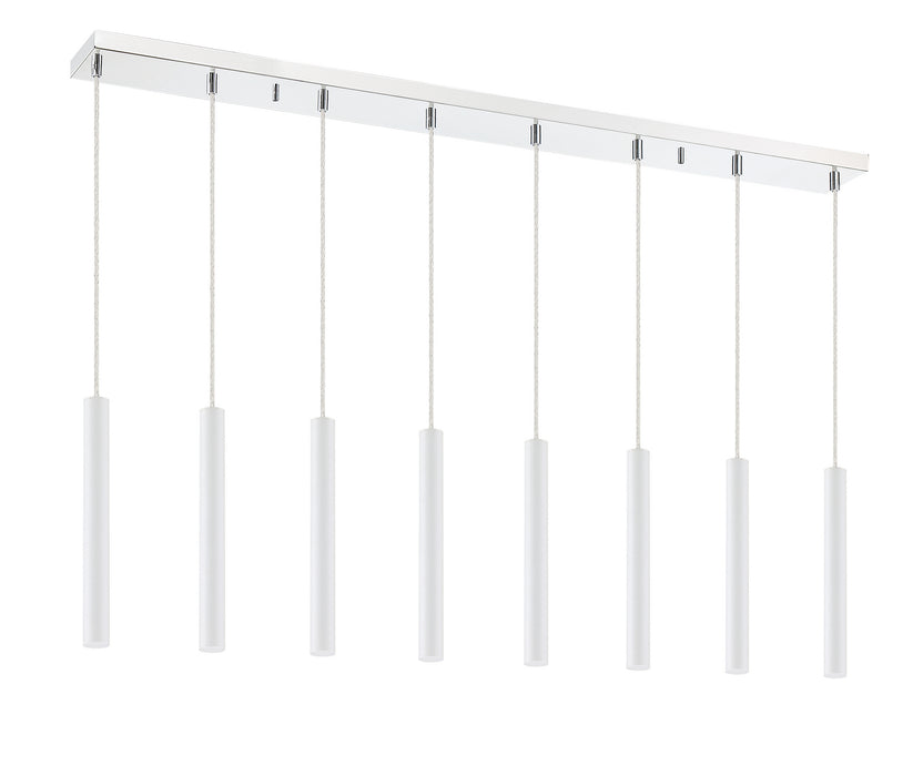 Z-Lite 917MP12-WH-LED-8LCH LED Linear Chandelier, Chrome