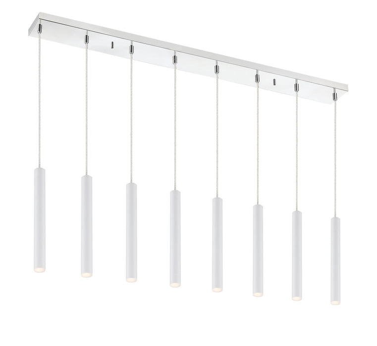 Z-Lite 917MP12-WH-LED-8LCH LED Linear Chandelier, Chrome